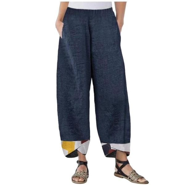 women cotton linen loose print irregular elastic waist casual wide leg pants loose cropped pants cotton linen trousers 2020, Black;white
women cotton linen loose print irregular elastic waist casual wide leg pants loose cropped pants cotton linen trousers 2020, Black;white
