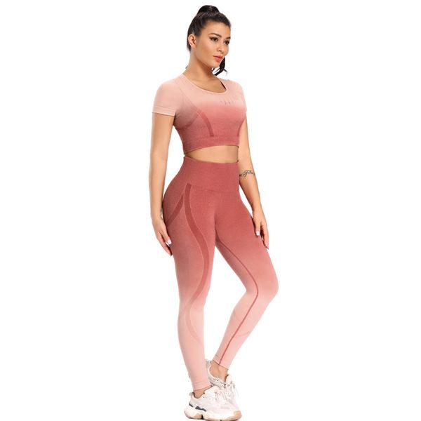 yoga outfits seamless sport suit women gym workout clothes built in bra crop shirt high waist leggings 2 pcs short sleeve set, White;red
yoga outfits seamless sport suit women gym workout clothes built in bra crop shirt high waist leggings 2 pcs short sleeve set, White;red