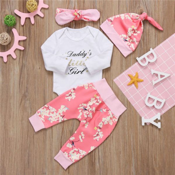 2020 baby girls long sleeve cotton romper + flower pants leggings + headband hat cherry blossoms set gift ropa de niña, White
2020 baby girls long sleeve cotton romper + flower pants leggings + headband hat cherry blossoms set gift ropa de niña, White