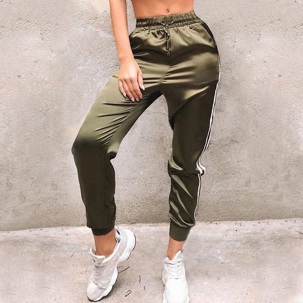 laamei big pocket satin highlight harem pants women glossy sport ribbon trousers bf harajuku joggers women's sports pants, Black;white
laamei big pocket satin highlight harem pants women glossy sport ribbon trousers bf harajuku joggers women's sports pants, Black;white