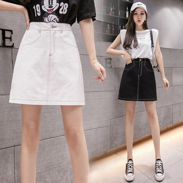 white 2020 new umbrella all-match hip skirt wash skirt fashion new denim umbrella denim, Black
white 2020 new umbrella all-match hip skirt wash skirt fashion new denim umbrella denim, Black