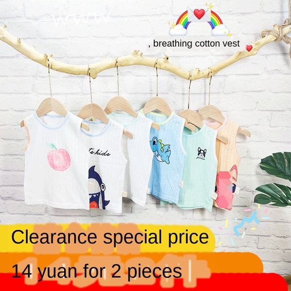 new children's pure t-shirt cotton baby vest men's and women's new vest children's sleeveless t-shirt, Blue
new children's pure t-shirt cotton baby vest men's and women's new vest children's sleeveless t-shirt, Blue