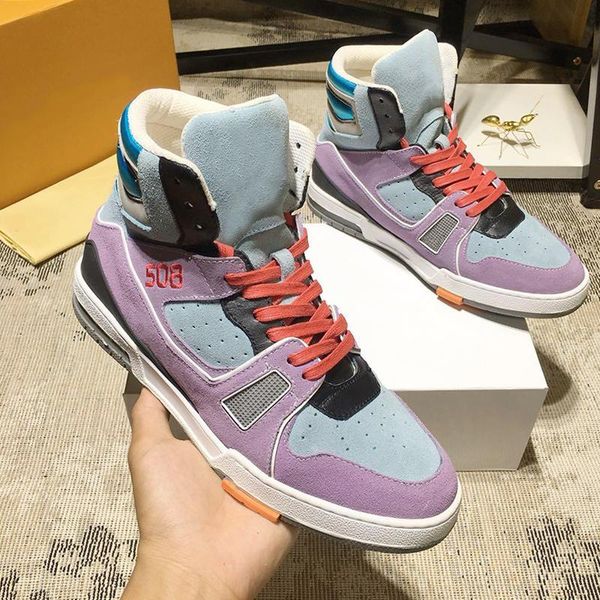 new arrival trainer sneaker boot men 's shoes fashion lightweight sneakers casual sports lace -up high men shoes chaussures pour h, Black