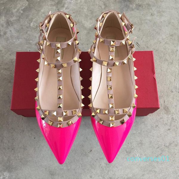 brand women pumps wedding shoes woman flat nude fashion ankle straps rivets shoes flat sandals bridal shoes size 34-43 co01, Black
brand women pumps wedding shoes woman flat nude fashion ankle straps rivets shoes flat sandals bridal shoes size 34-43 co01, Black