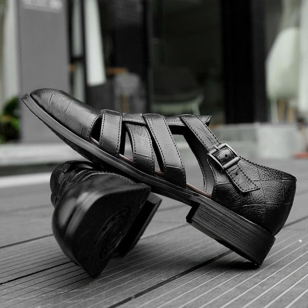 big size men sandals genuine leather sandals men outdoor casual shoes breathable fisherman shoes beach, Black
big size men sandals genuine leather sandals men outdoor casual shoes breathable fisherman shoes beach, Black