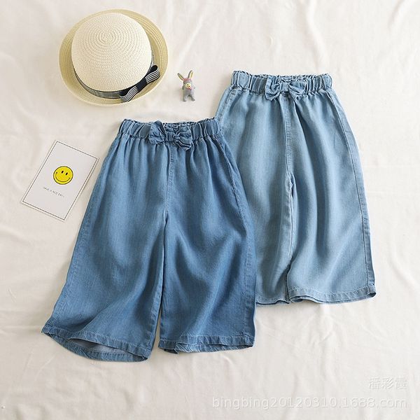 deyb5 summer 2020 bowknot girl tencel denim 100-175 medium and large children's wide leg butterfly wide leg pants seven-point skirt pan, Blue
deyb5 summer 2020 bowknot girl tencel denim 100-175 medium and large children's wide leg butterfly wide leg pants seven-point skirt pan, Blue