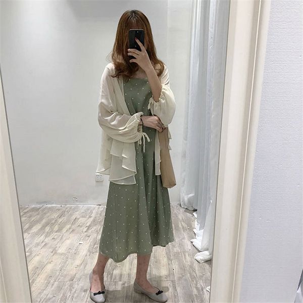 large size dress women's loose korean style new chiffon dress korean style women's new suit fresh and sweet, Black;gray
large size dress women's loose korean style new chiffon dress korean style women's new suit fresh and sweet, Black;gray