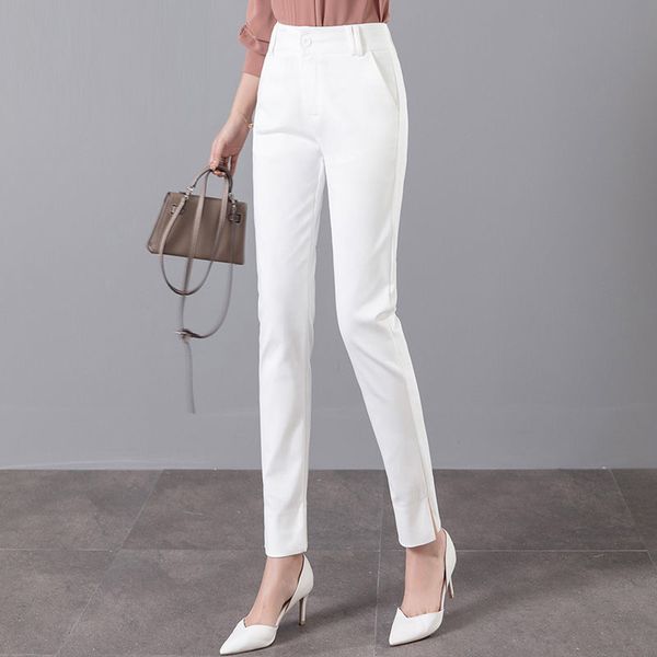 women's pants & capris 2021 elastic force female womens solidbutton donna stretch feminino skinny for office lady trousers l111, Black;white
women's pants & capris 2021 elastic force female womens solidbutton donna stretch feminino skinny for office lady trousers l111, Black;white