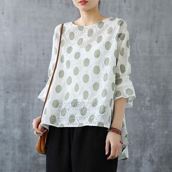 women's blouses & shirts qpfjqd casual vintage women polka dot irregular 2021 summer autumn simple comfortable sweet girls flare sleev, White
women's blouses & shirts qpfjqd casual vintage women polka dot irregular 2021 summer autumn simple comfortable sweet girls flare sleev, White