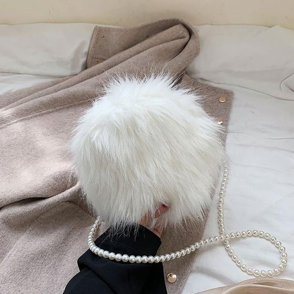 women fashion white plush pearl chain bag cute coin purse shoulder messenger casual wild bags #15
women fashion white plush pearl chain bag cute coin purse shoulder messenger casual wild bags #15