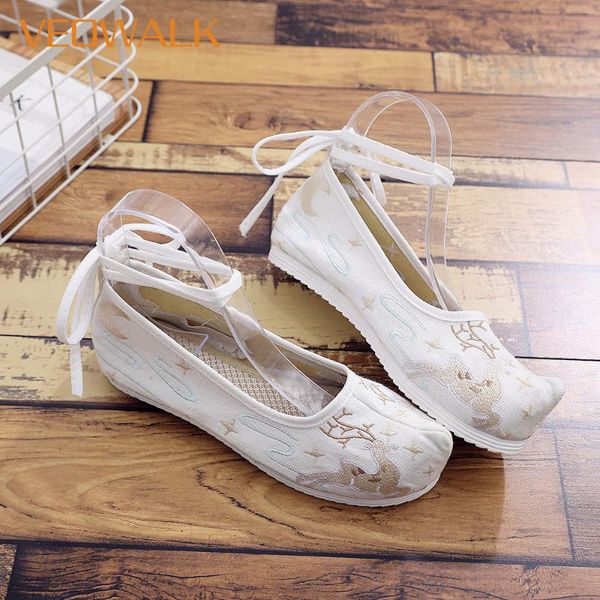 veowalk deer embroidered women soft canvas costume flat shoes ankle strap ladies comfort cotton platforms retro chinese shoes, Black
veowalk deer embroidered women soft canvas costume flat shoes ankle strap ladies comfort cotton platforms retro chinese shoes, Black