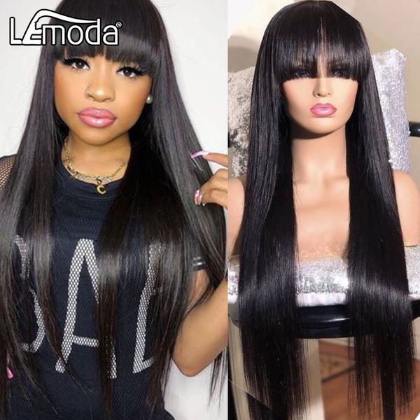 lemoda straight lace front wig glueless human hair wigs bangs for women 150% density bang wig natural black fast shipping
lemoda straight lace front wig glueless human hair wigs bangs for women 150% density bang wig natural black fast shipping