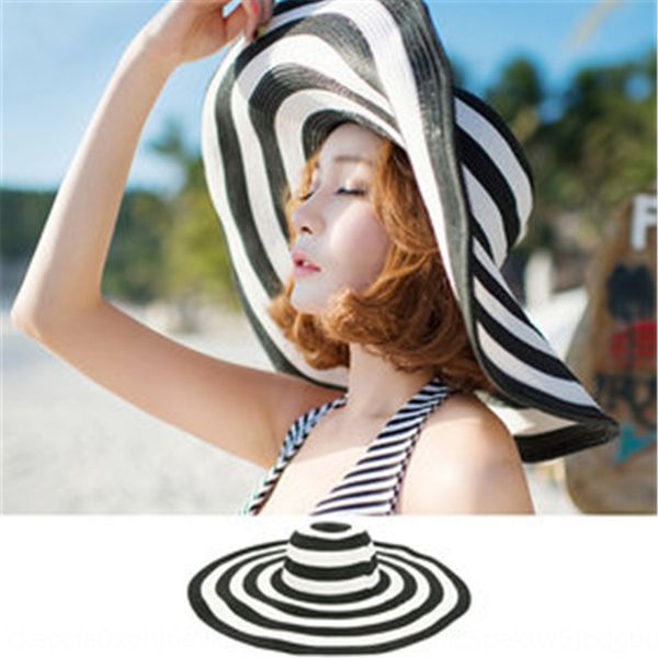 korean holiday beach straw women's contrast color striped women's big sun hat straw hat, Blue;gray
korean holiday beach straw women's contrast color striped women's big sun hat straw hat, Blue;gray