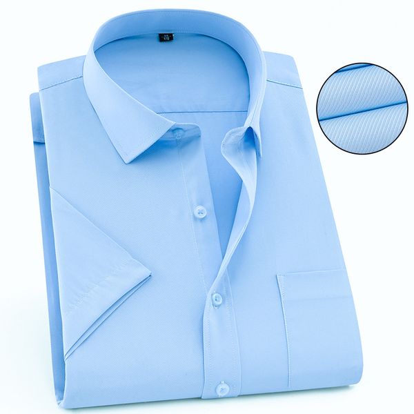 solid color blue twill short sleeve summer men dress shirts classical design business formal men work shirts, White;black
solid color blue twill short sleeve summer men dress shirts classical design business formal men work shirts, White;black