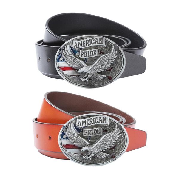 retro style western leather belt strap cowboy antique american prideeagle buckle, Black;brown
retro style western leather belt strap cowboy antique american prideeagle buckle, Black;brown