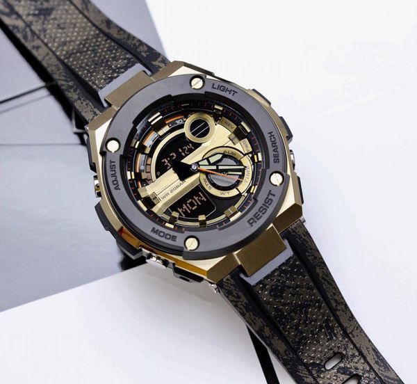 montre люксусный оптовая mens металла спортивные часы каучуковый ремешок shock стиль водостойкой наручные часы для мужской цифровые часы арм, Slivery;brown
montre люксусный оптовая mens металла спортивные часы каучуковый ремешок shock стиль водостойкой наручные часы для мужской цифровые часы арм, Slivery;brown