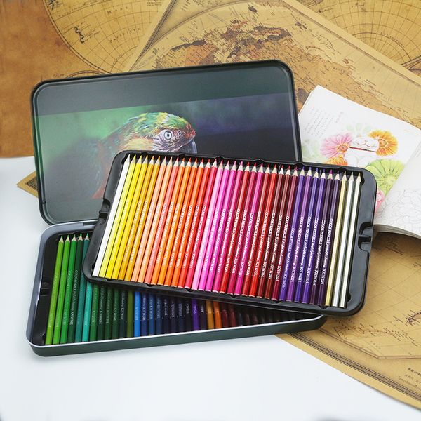 

12/18/24/36/48/72 pencil oily color lead paint brush water soluble colored pencil set hand-painted school office supplies