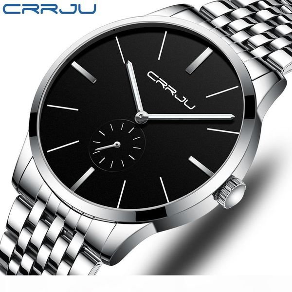 crrju мода мужские часы luxury silver black из нержавеющей стали кварцевые наручные часы casual sport waterproof часы relogio мужчина для, Slivery;brown
crrju мода мужские часы luxury silver black из нержавеющей стали кварцевые наручные часы casual sport waterproof часы relogio мужчина для, Slivery;brown