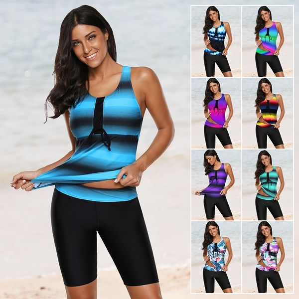 shiying new contrast color stitching round neck sleeveless with swimsuit chest pad high waist boxer split swimsuit 410663, Black;red
shiying new contrast color stitching round neck sleeveless with swimsuit chest pad high waist boxer split swimsuit 410663, Black;red