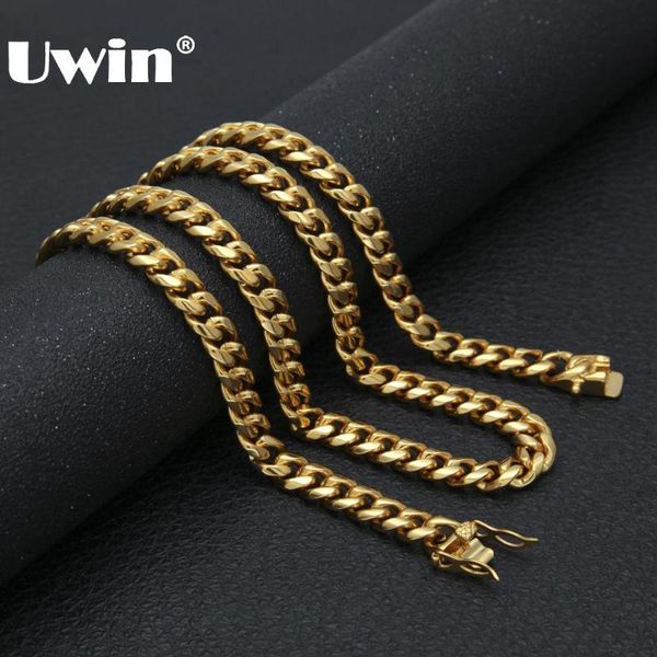 uwin solid clasp gold stainless steel cuban link chain 8/10/12/14mm heavy long necklace fashion hiphop men jewelry, Silver
uwin solid clasp gold stainless steel cuban link chain 8/10/12/14mm heavy long necklace fashion hiphop men jewelry, Silver