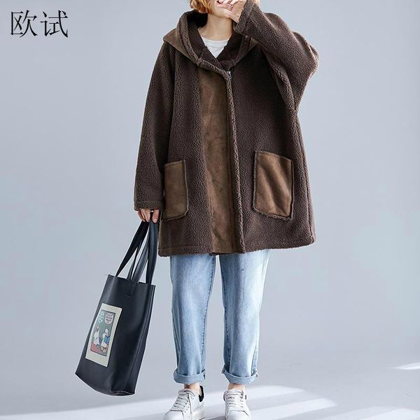 plus size faux fur winter hooded teddy bear coat women loose vintage fake furry leather jacket long shaggy cardigan coats 2020, Black
plus size faux fur winter hooded teddy bear coat women loose vintage fake furry leather jacket long shaggy cardigan coats 2020, Black