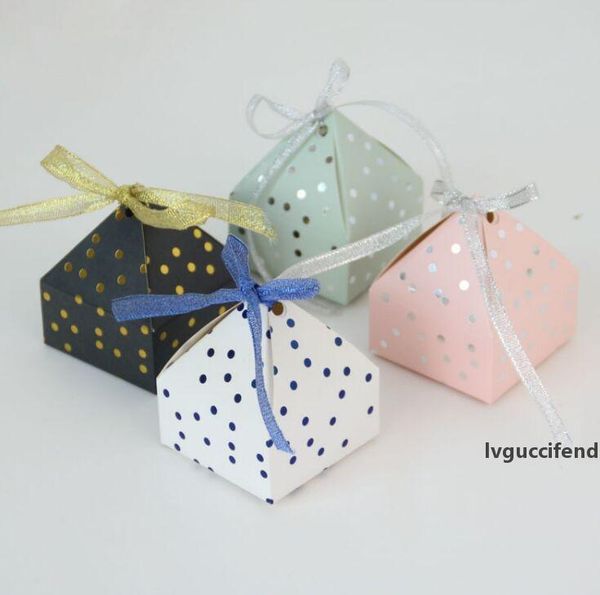 pyramid style wedding favors supplies dot candy boxes with ribbon gift box party packaging box baby shower favor gift wrap 100pcs
pyramid style wedding favors supplies dot candy boxes with ribbon gift box party packaging box baby shower favor gift wrap 100pcs