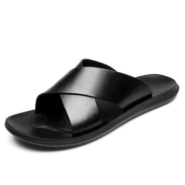 new men's slipper summer non-slip leather slippers casual sandals beach shoes male soft black flip flops footwear
new men's slipper summer non-slip leather slippers casual sandals beach shoes male soft black flip flops footwear