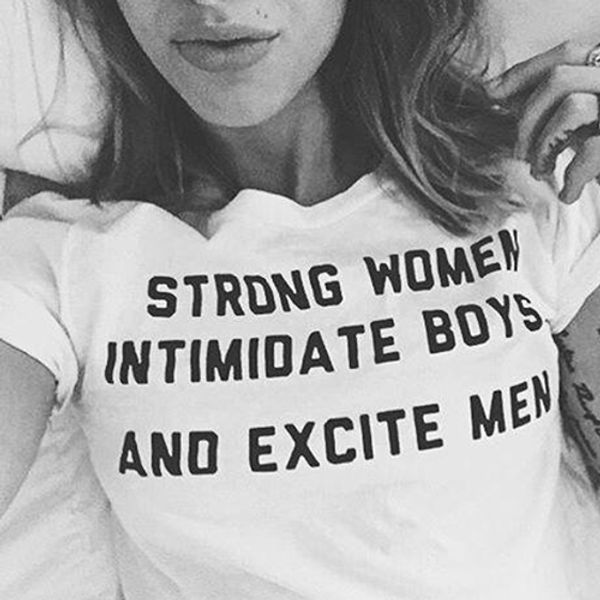 strong women intimidate boys and excite men t-shirt women tumblr fashion letters printed tee funny slogan shirt outfit, White
strong women intimidate boys and excite men t-shirt women tumblr fashion letters printed tee funny slogan shirt outfit, White