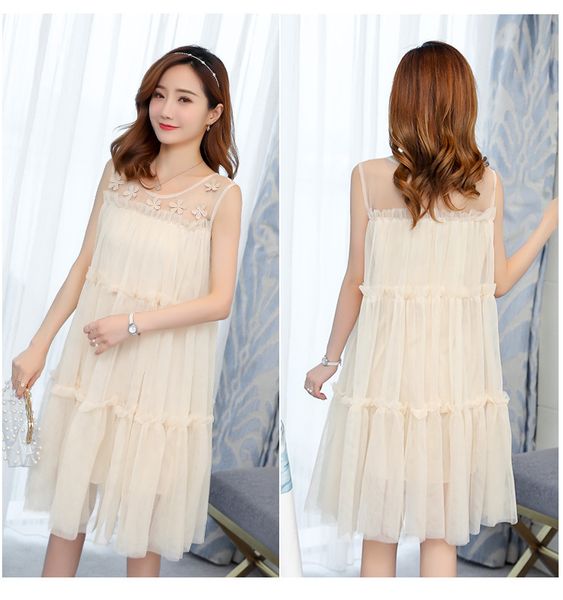 maternity clothes 2020 summer wear new style fashion western style loose-fit gauze joint pregnant women dress women's sleeveless, White
maternity clothes 2020 summer wear new style fashion western style loose-fit gauze joint pregnant women dress women's sleeveless, White