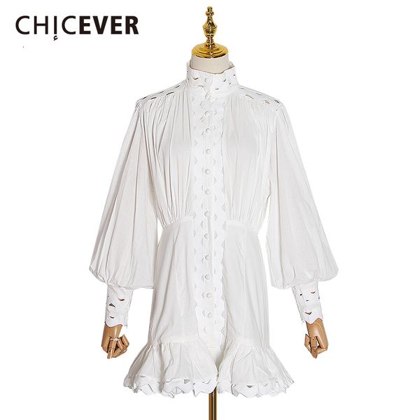 casual dresses chicever korean white hollow out dress women stand collar lantern long sleeve high waist female spring 2021 fashion, Black;gray
casual dresses chicever korean white hollow out dress women stand collar lantern long sleeve high waist female spring 2021 fashion, Black;gray