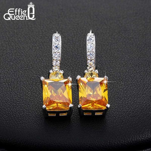 effie queen 4ct big square yellow cubic zircon earrings luxury women wedding engagement dangle earrings jewelry hoe126, Silver
effie queen 4ct big square yellow cubic zircon earrings luxury women wedding engagement dangle earrings jewelry hoe126, Silver
