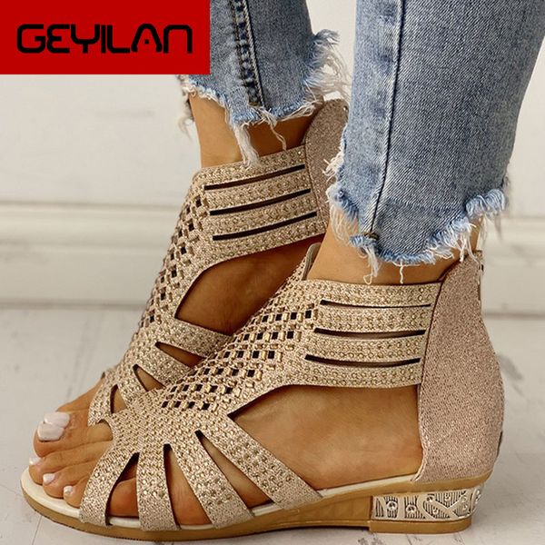 spring women sandals gladiator low heel casual open toe wedges platform height increasing chunky ladies shoes zapatos de mujer, Black
spring women sandals gladiator low heel casual open toe wedges platform height increasing chunky ladies shoes zapatos de mujer, Black