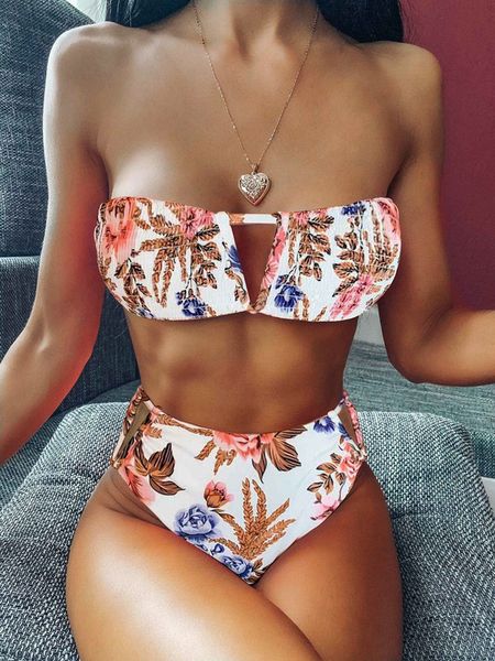 print bandeau micro bikini set 2020 off shoulder swimsuit female summer swimwear brazilian biquini strapless bathing suit, White;black
print bandeau micro bikini set 2020 off shoulder swimsuit female summer swimwear brazilian biquini strapless bathing suit, White;black