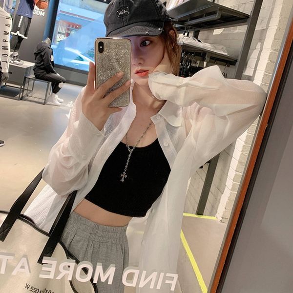 ebqnv sunscreen coatcoat women's long sleeve summer korean style chiffon cardigan bf loose all-match shirt outdoor sunscreen shirt thin, White
ebqnv sunscreen coatcoat women's long sleeve summer korean style chiffon cardigan bf loose all-match shirt outdoor sunscreen shirt thin, White