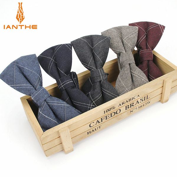 ianthe brand new men's vintage check cotton bow tie wedding suit bowtie for man male neckwear fashion butterfly gravata necktie, Blue;purple
ianthe brand new men's vintage check cotton bow tie wedding suit bowtie for man male neckwear fashion butterfly gravata necktie, Blue;purple