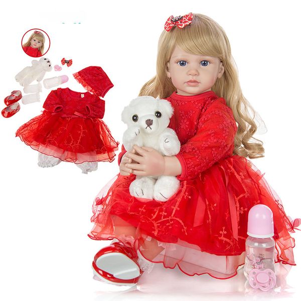 60cm baby reborn doll 24 inch elegant reborn baby dolls soft vinyl cloth body princess doll lifelike boneca reborn kids playmate t200712, White
60cm baby reborn doll 24 inch elegant reborn baby dolls soft vinyl cloth body princess doll lifelike boneca reborn kids playmate t200712, White