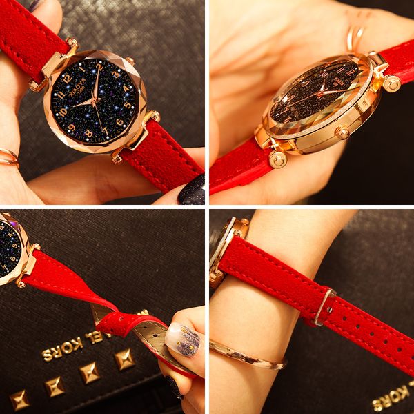 fashion women watches star sky dial clock luxury rose gold women's bracelet quartz wrist watches beautiful casual flash luminous, Slivery;brown
fashion women watches star sky dial clock luxury rose gold women's bracelet quartz wrist watches beautiful casual flash luminous, Slivery;brown