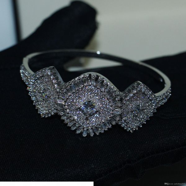 victoria wieck luxury jewelry 925 sterling silver pave white clear 5a cubic zirconia party flower bangle women wedding bridal bangle gift, Black
victoria wieck luxury jewelry 925 sterling silver pave white clear 5a cubic zirconia party flower bangle women wedding bridal bangle gift, Black