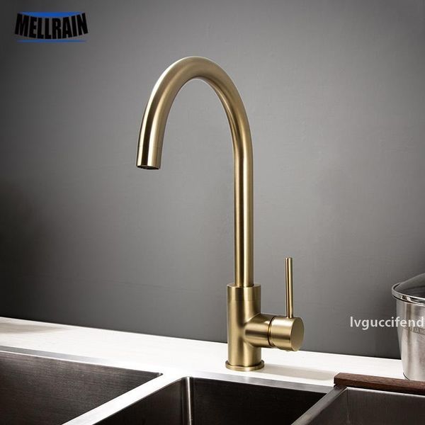 kitchen water tap brushed gold & black kitchen faucet single handle rotation classical sink water mixer t200423
kitchen water tap brushed gold & black kitchen faucet single handle rotation classical sink water mixer t200423