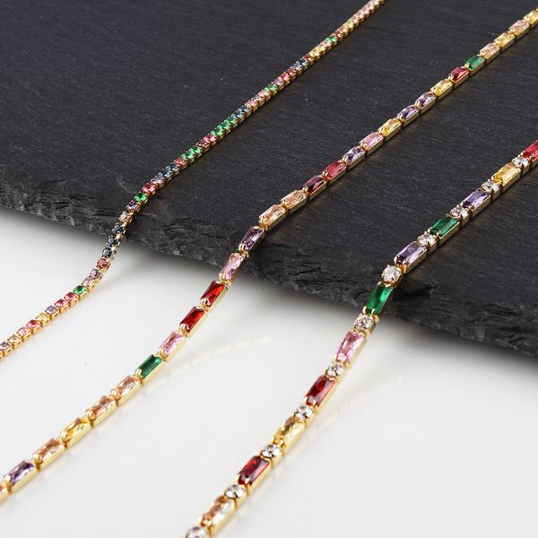 selling tennis chain rainbow necklaces gold filled fashion colorful rainbow cz chocker necklace for women femme jewelry new, Silver
selling tennis chain rainbow necklaces gold filled fashion colorful rainbow cz chocker necklace for women femme jewelry new, Silver