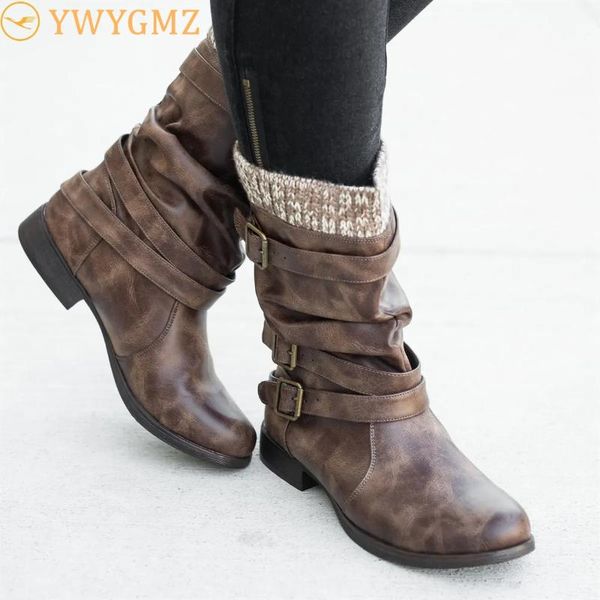 fashion winter shoes women boots nice buckle wool decoration solid mid-calf leather thick high heel boot warm shoes women, Black
fashion winter shoes women boots nice buckle wool decoration solid mid-calf leather thick high heel boot warm shoes women, Black
