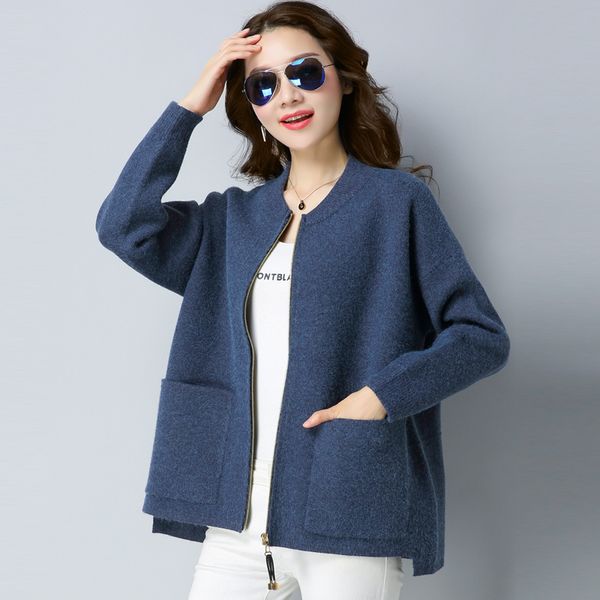 knitted cardigan female 2020 new short style outside the big fat mm200 jin, autumn winter han edition loose sweater coat, White
knitted cardigan female 2020 new short style outside the big fat mm200 jin, autumn winter han edition loose sweater coat, White