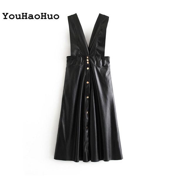 women winter black faux leather dress vintage tank pleated strapless party dress ladies streetwear midi vestidos, Black;gray
women winter black faux leather dress vintage tank pleated strapless party dress ladies streetwear midi vestidos, Black;gray