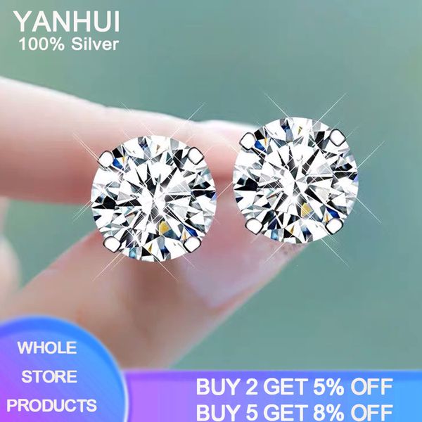 yanhui 100% real 925 sterling silver earrings 3-8mm four zirconia diamond stud earrings for women girl silver 925 jewelry, Golden;silver
yanhui 100% real 925 sterling silver earrings 3-8mm four zirconia diamond stud earrings for women girl silver 925 jewelry, Golden;silver