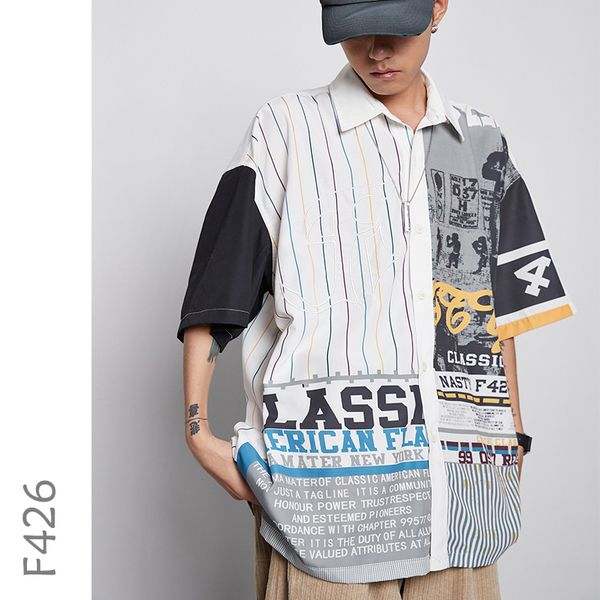 f426 old school digital printing shirt harajuku hip hop shirt short sleeve streetwear shirts oversized men brand, White;black
f426 old school digital printing shirt harajuku hip hop shirt short sleeve streetwear shirts oversized men brand, White;black