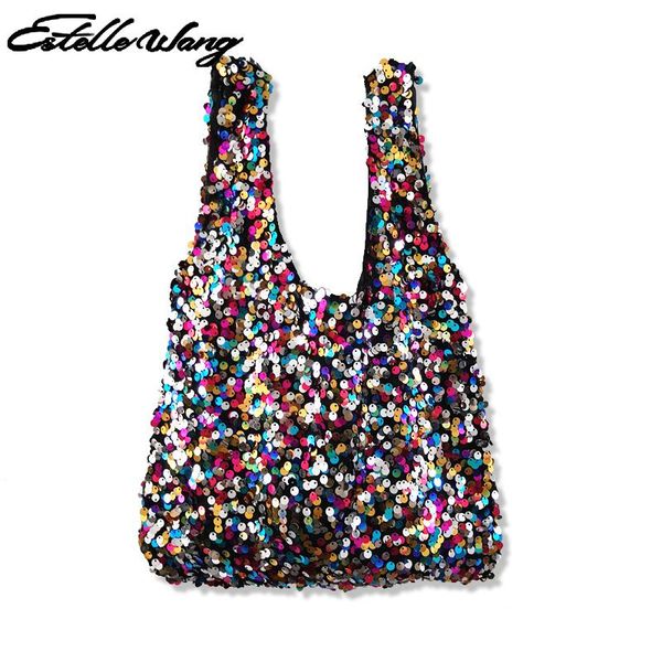 estelle wang casual exclusive color mermaid sequins tote fashion japanese rainbow hand held bead vest handbag handle bags
estelle wang casual exclusive color mermaid sequins tote fashion japanese rainbow hand held bead vest handbag handle bags
