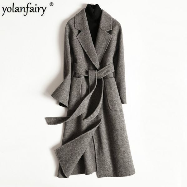 2020 wool coat female double-sided korean woolen jacket long coat spring autumn overcoat ladies coats abrigo mujer xr1810 kj4040, Black
2020 wool coat female double-sided korean woolen jacket long coat spring autumn overcoat ladies coats abrigo mujer xr1810 kj4040, Black