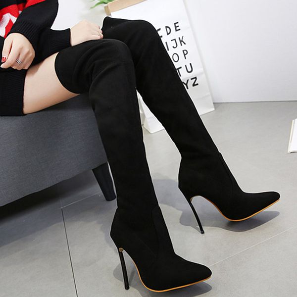 2020 new winter boots women thigh high boots comfort knee-high pointed toe high heels women female winter shoes, Black
2020 new winter boots women thigh high boots comfort knee-high pointed toe high heels women female winter shoes, Black