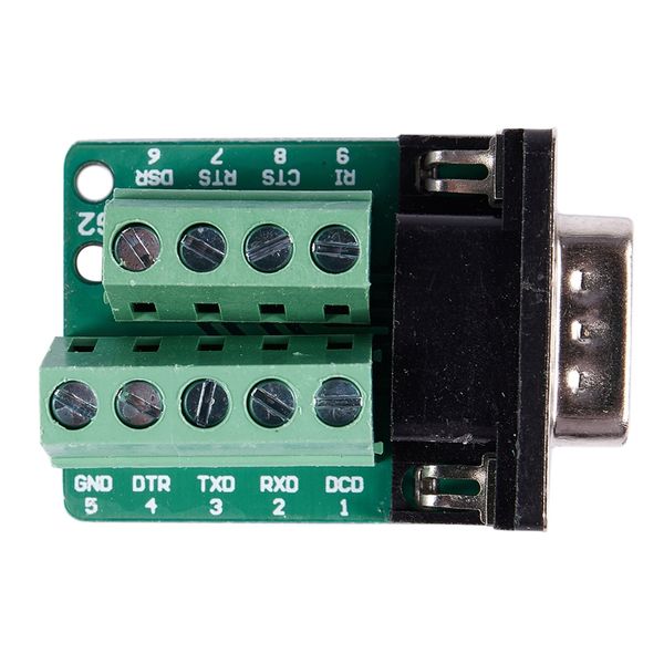 3c-db9 d-sub 9 pin male adapter rs232 to terminal connector signal module green
