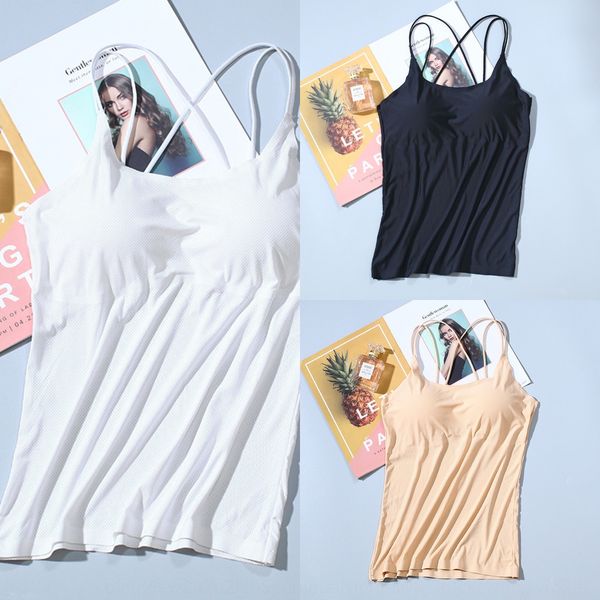qkl2o large size women's back ice silk camisole women's belt chest pad seamless one-piece fat mm underwear breathable base shirt u, White
qkl2o large size women's back ice silk camisole women's belt chest pad seamless one-piece fat mm underwear breathable base shirt u, White